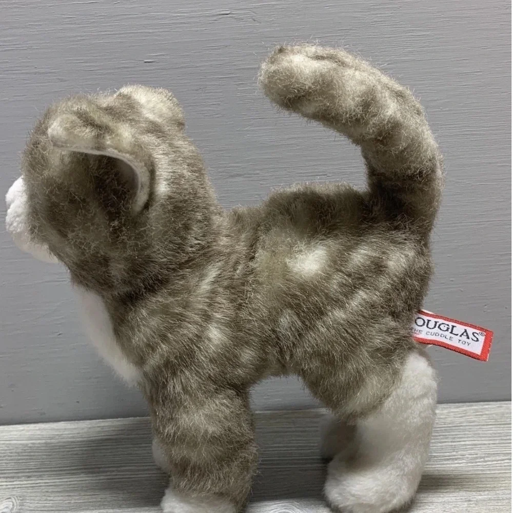 Douglas‎ Zipper Grey Tabby Cat Standing Plush Stuffed Animal Cuddle Toy